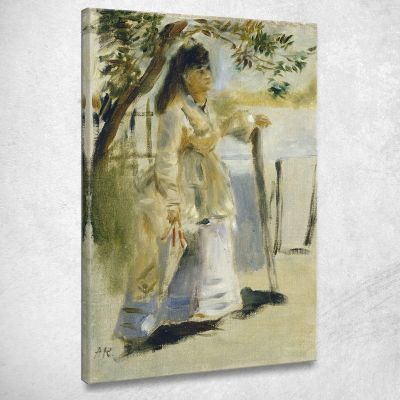 Woman By A Fence Pierre-Auguste Renoir par507 canvas print 