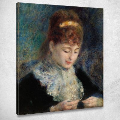 Woman Crocheting Pierre-Auguste Renoir par508 canvas print 