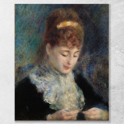 Woman Crocheting Pierre-Auguste Renoir par508 canvas print 