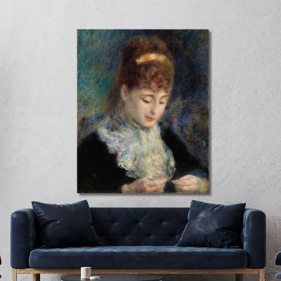 Woman Crocheting Pierre-Auguste Renoir par508 canvas print 
