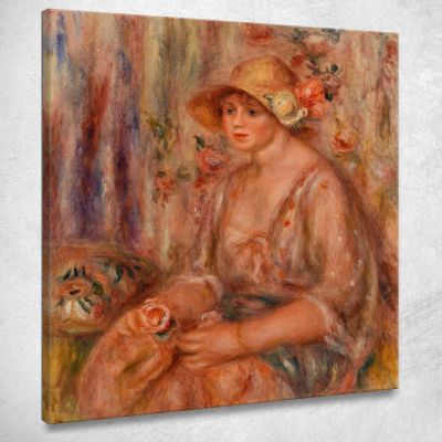 Woman In Muslin Dress Pierre-Auguste Renoir par512 canvas print 
