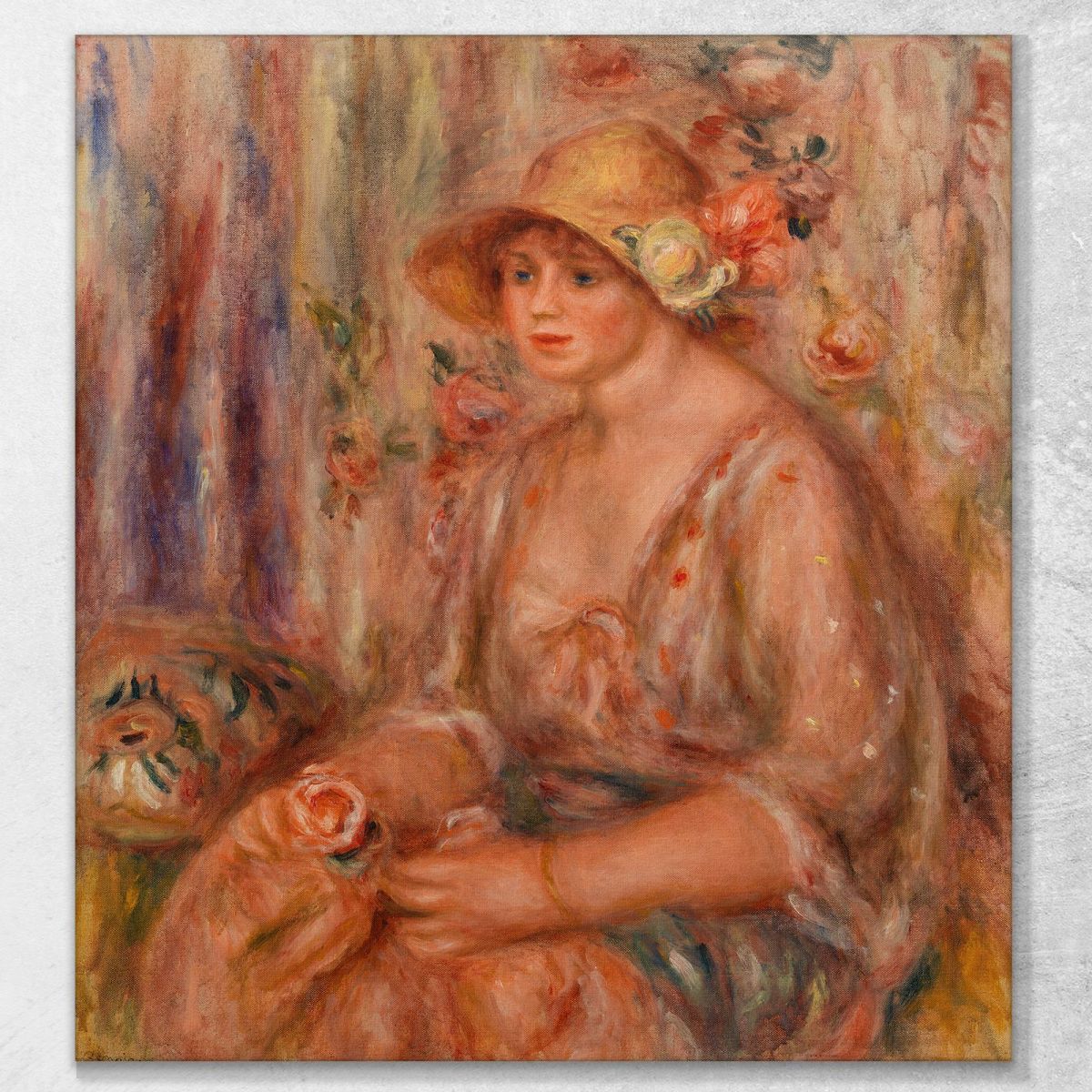 Woman In Muslin Dress Pierre-Auguste Renoir par512 canvas print 
