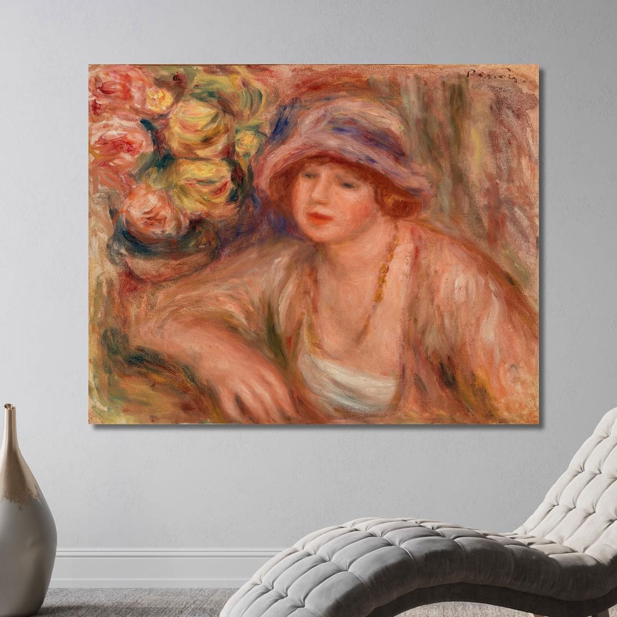 Woman Leaning Pierre-Auguste Renoir par515 canvas print 