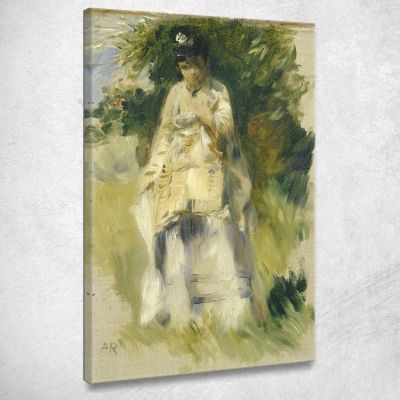 Woman Standing By A Tree Pierre-Auguste Renoir par516 canvas print 