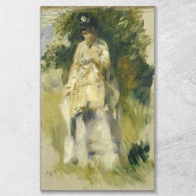 Woman Standing By A Tree Pierre-Auguste Renoir par516 canvas print 
