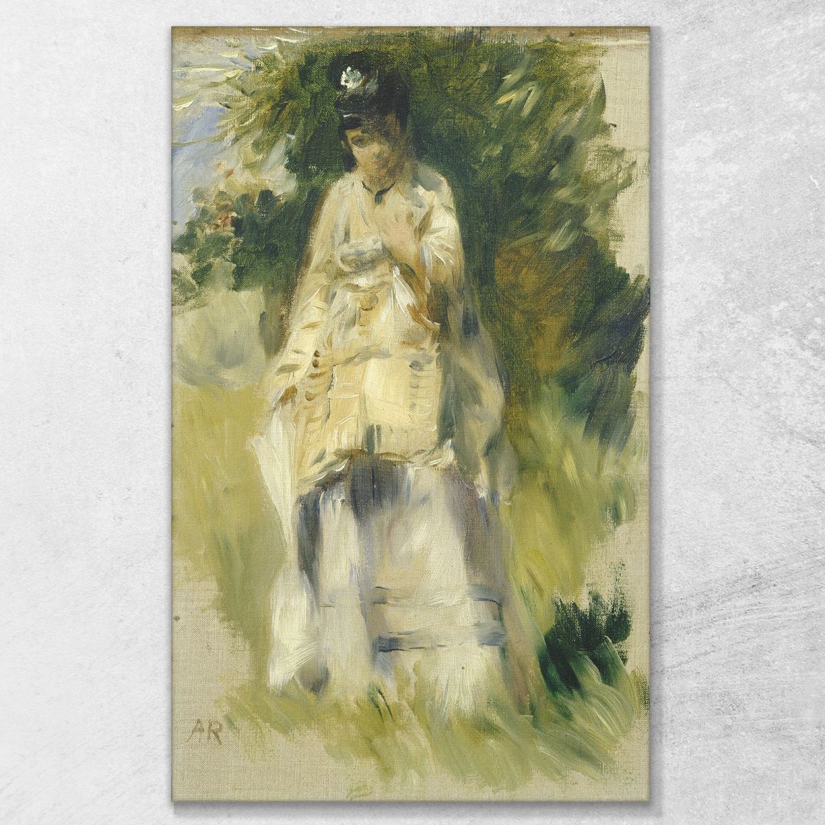 Woman Standing By A Tree Pierre-Auguste Renoir par516 canvas print 