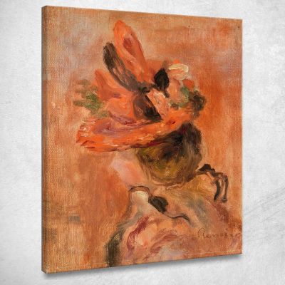 Woman'S Head With Red Hat Pierre-Auguste Renoir par521 canvas print 