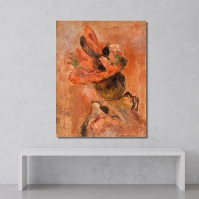 Woman'S Head With Red Hat Pierre-Auguste Renoir par521 canvas print 