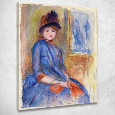 Young Girl In A Blue Dress Pierre-Auguste Renoir par524 canvas print 