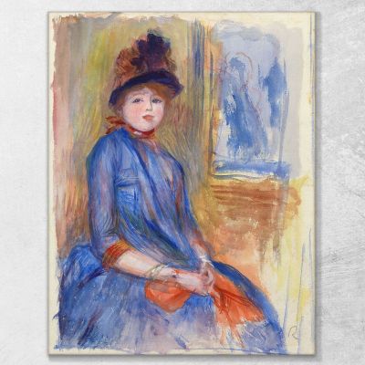Young Girl In A Blue Dress Pierre-Auguste Renoir par524 canvas print 