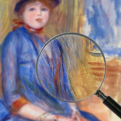 Young Girl In A Blue Dress Pierre-Auguste Renoir par524 canvas print