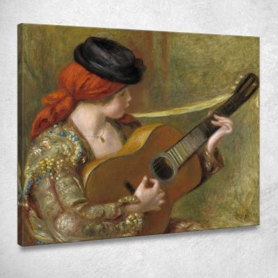 Young Spanish Woman With A Guitar Pierre-Auguste Renoir par528 canvas print 
