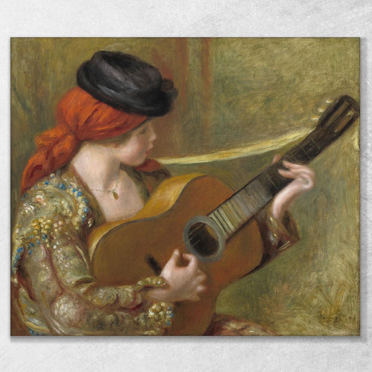 Young Spanish Woman With A Guitar Pierre-Auguste Renoir par528 canvas print 