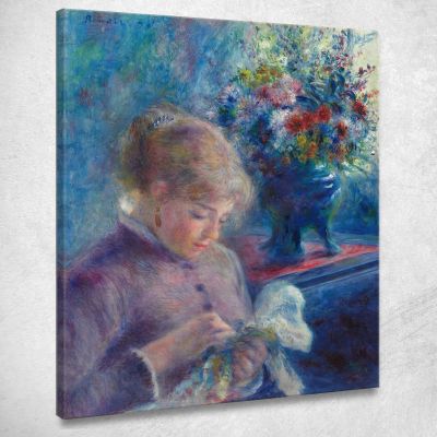 Young Woman Sewing Pierre-Auguste Renoir par531 canvas print 