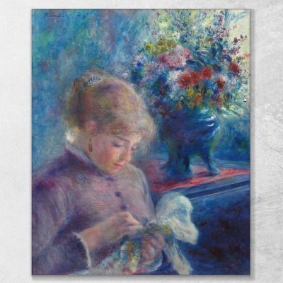 Young Woman Sewing Pierre-Auguste Renoir par531 canvas print 