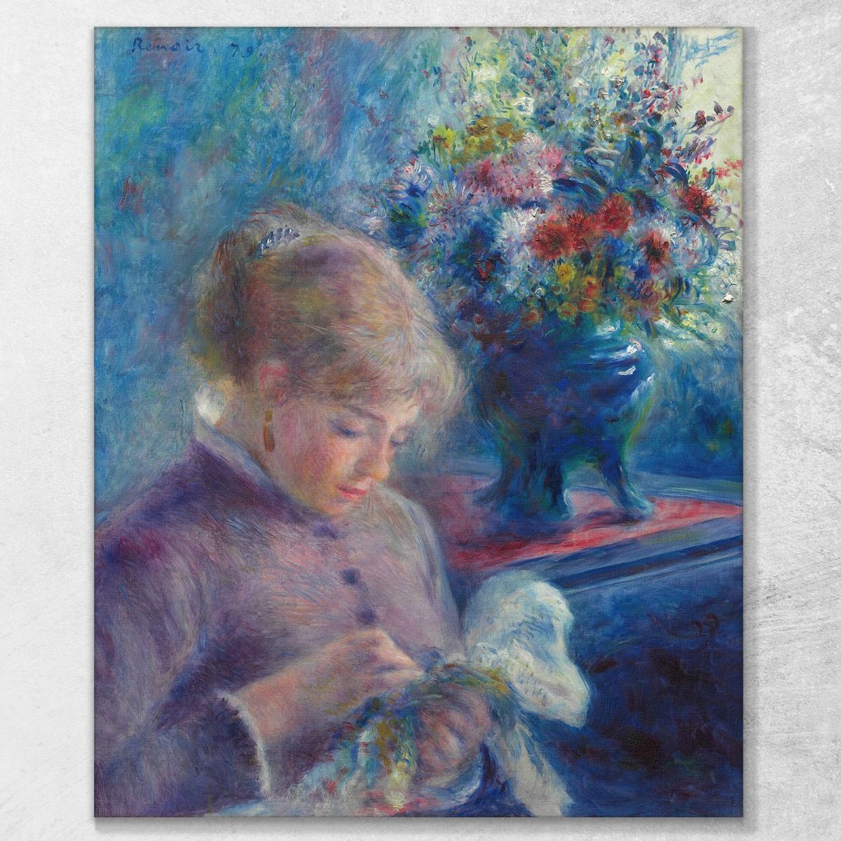 Young Woman Sewing Pierre-Auguste Renoir par531 canvas print 