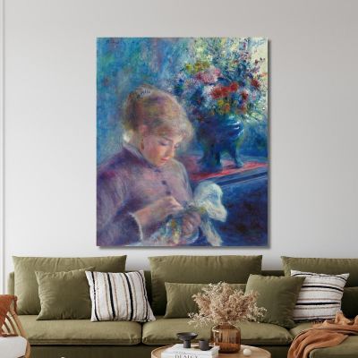 Young Woman Sewing Pierre-Auguste Renoir par531 canvas print 