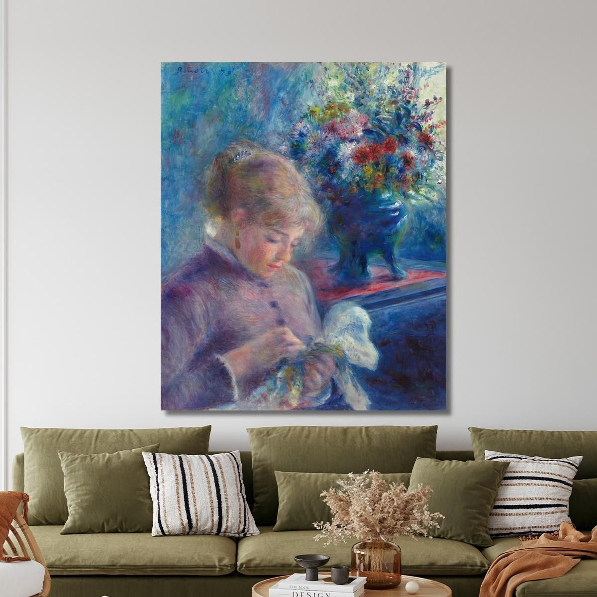 Young Woman Sewing Pierre-Auguste Renoir par531 canvas print 
