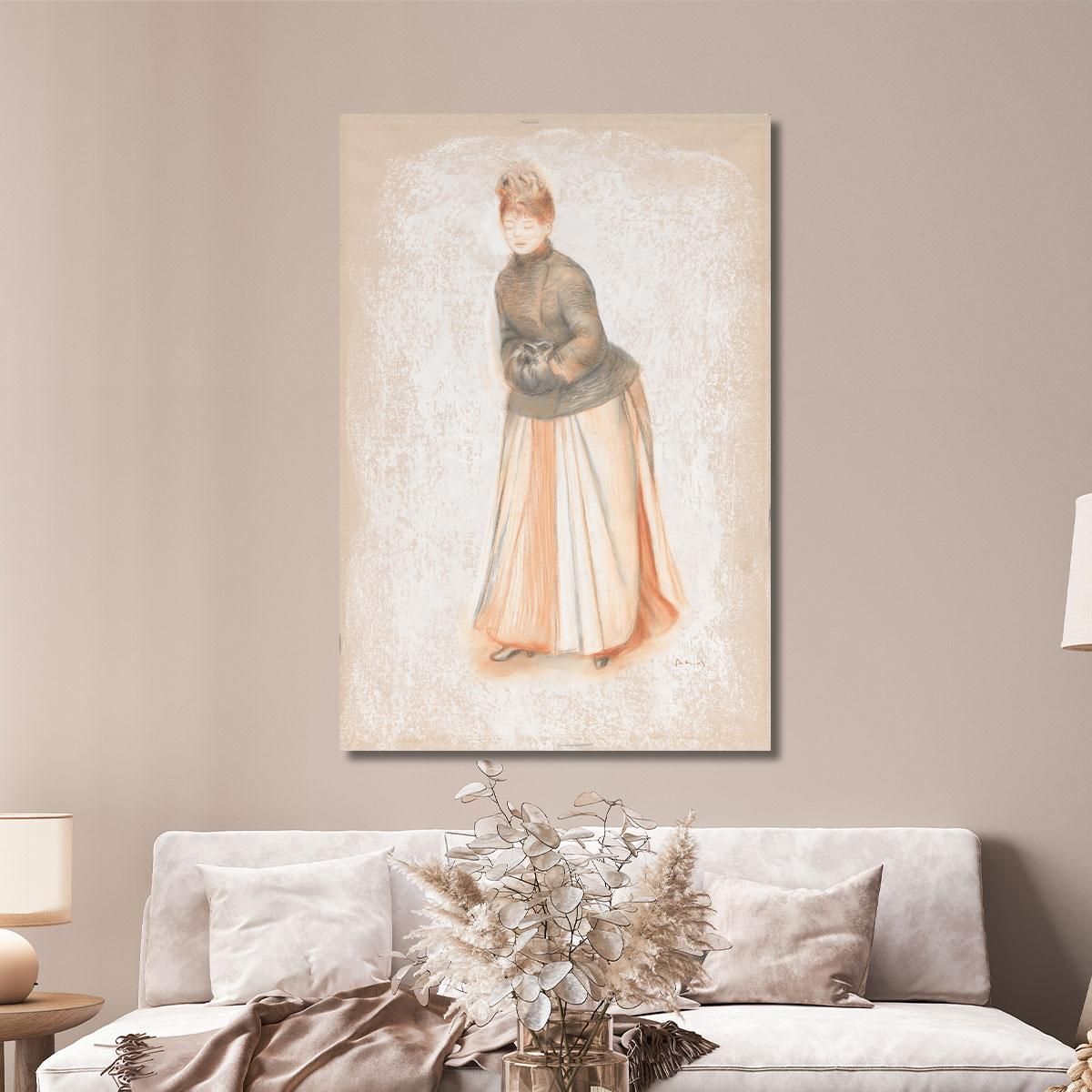 Young Woman With A Muff Pierre-Auguste Renoir par532 canvas print 