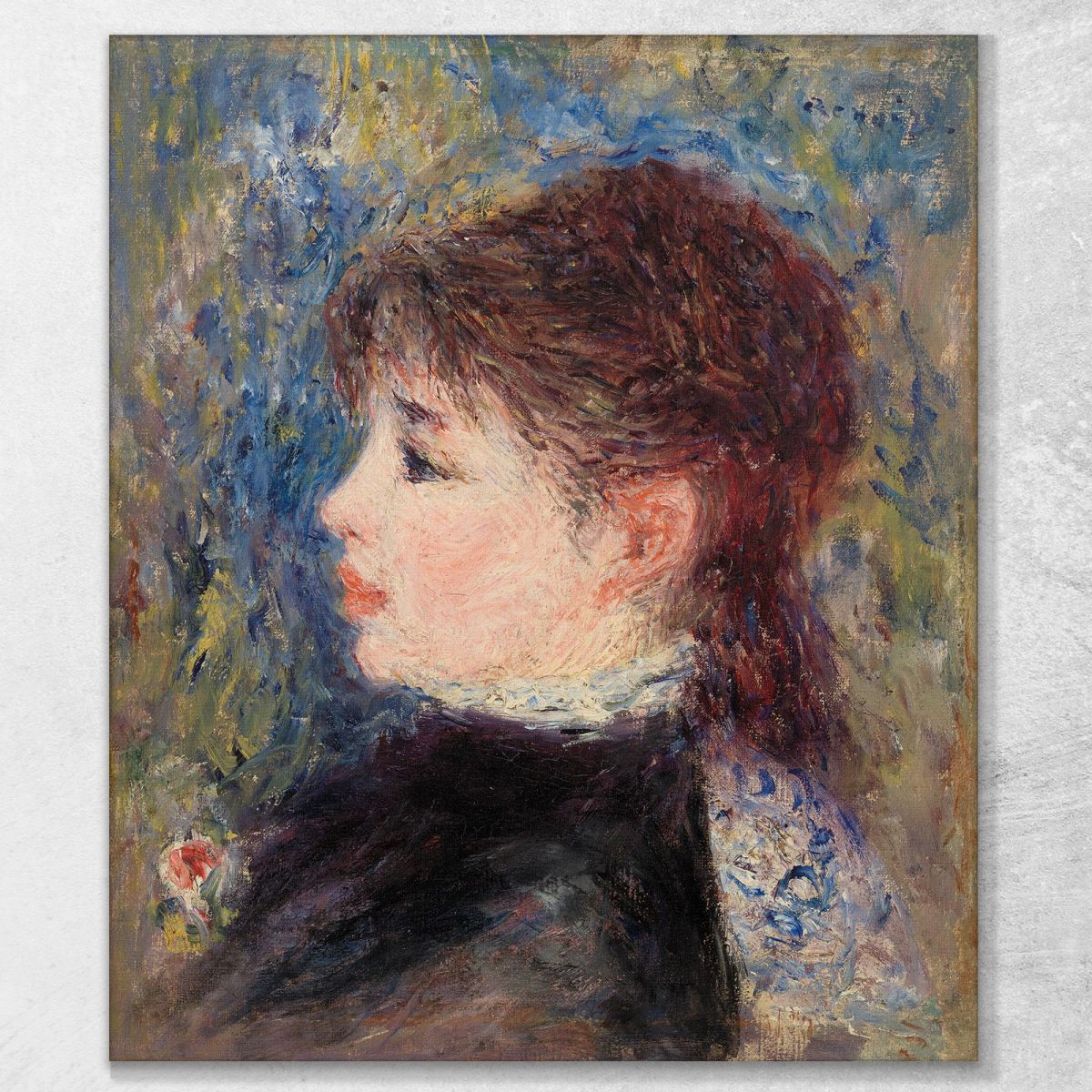 Young Woman With Rose Pierre-Auguste Renoir par533 canvas print 