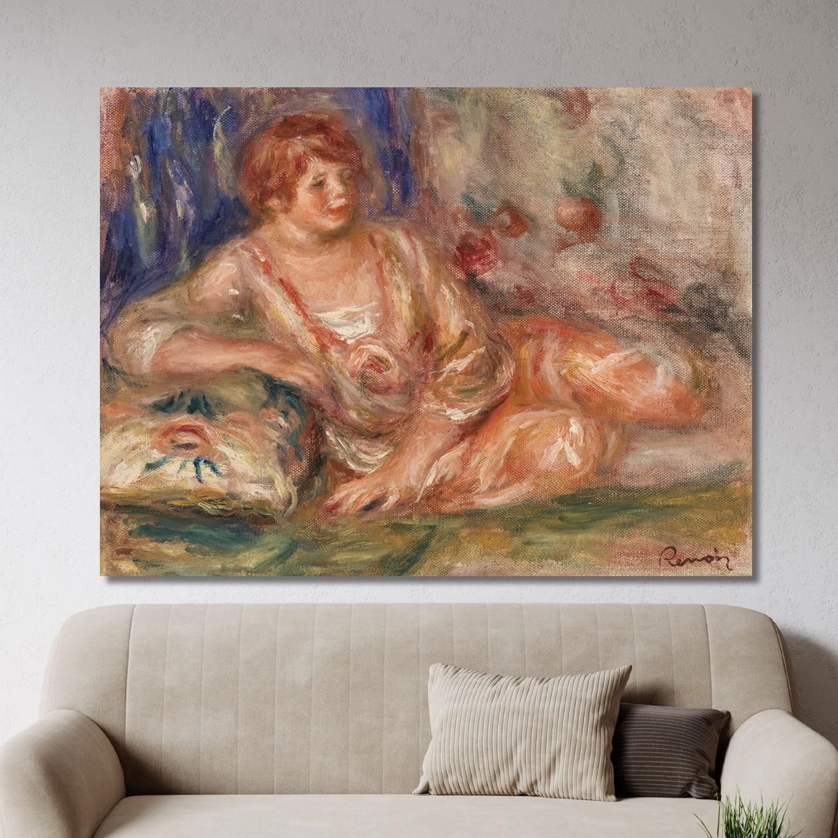 Andrée In Pink Reclining Pierre-Auguste Renoir par540 canvas print 