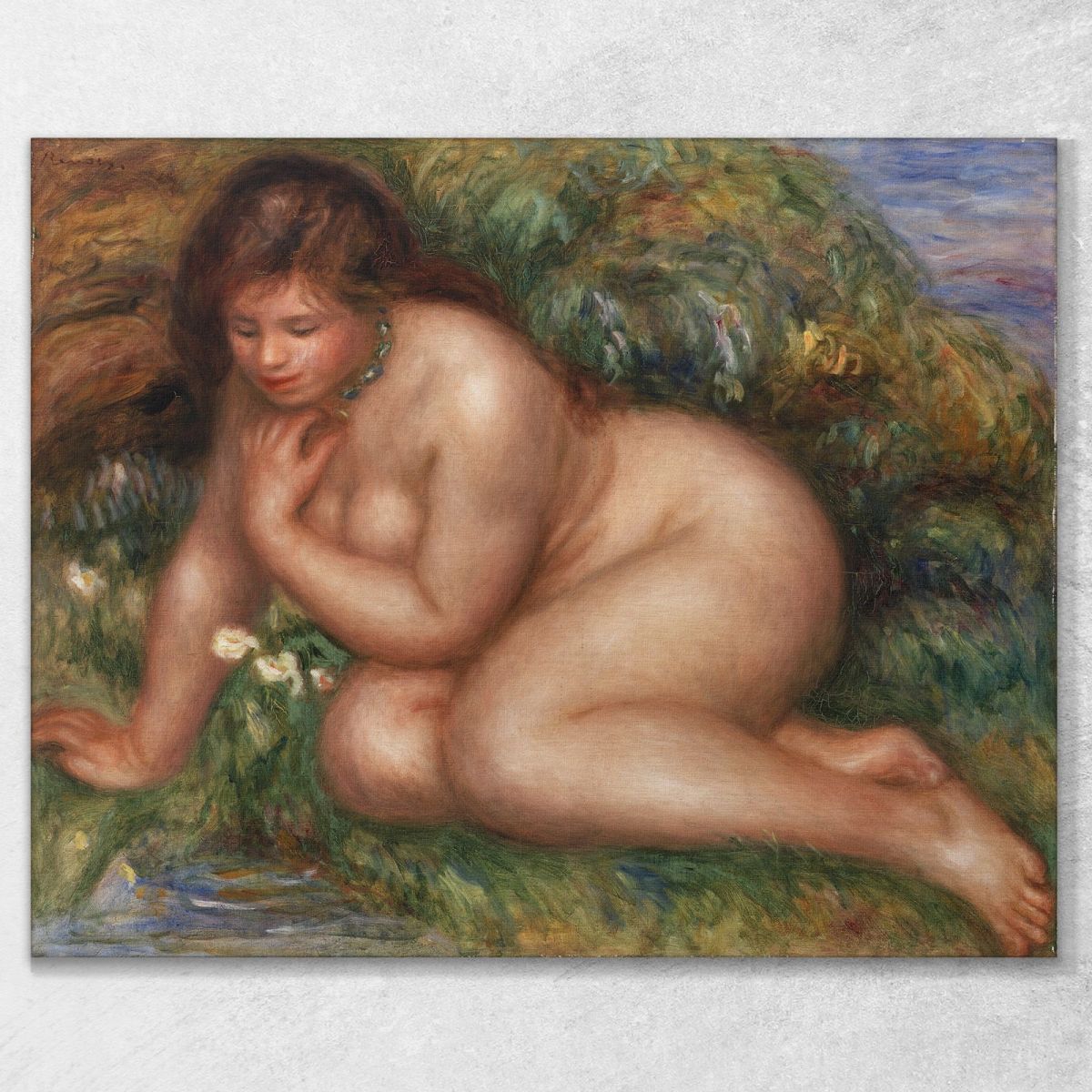 Bather Gazing At Herself In The Water Pierre-Auguste Renoir par548 canvas print 