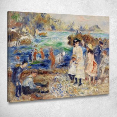 Children On The Seashore Guernsey Pierre-Auguste Renoir par557 canvas print 