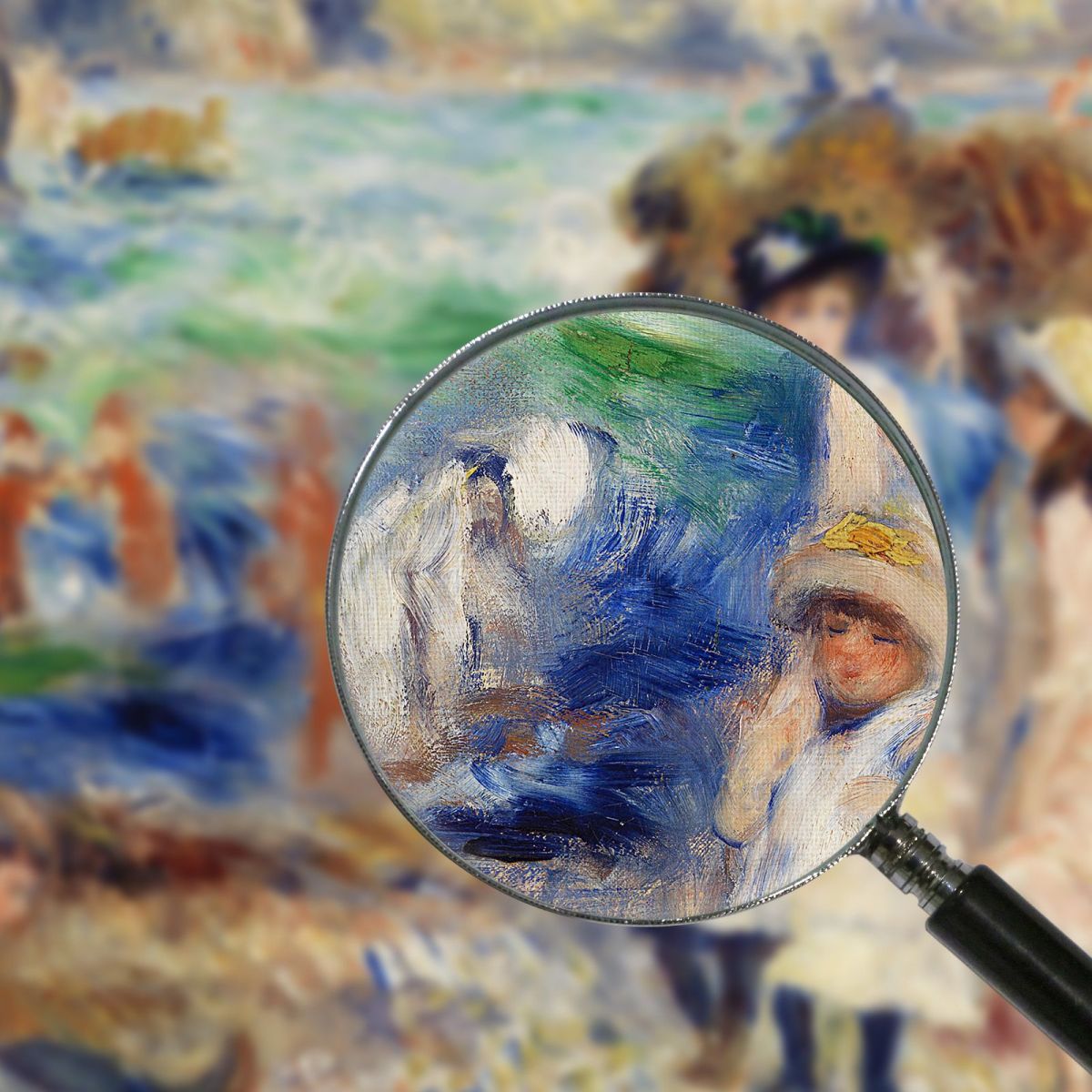Children On The Seashore Guernsey Pierre-Auguste Renoir par557 canvas print