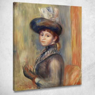 Girl In Gray-Blue Pierre-Auguste Renoir par566 canvas print 