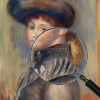Girl In Gray-Blue Pierre-Auguste Renoir par566 canvas print
