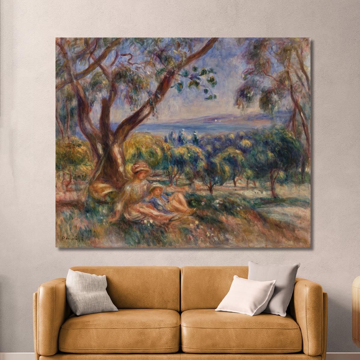 Landscape With Figures Near Cagnes Pierre-Auguste Renoir par574 canvas print 