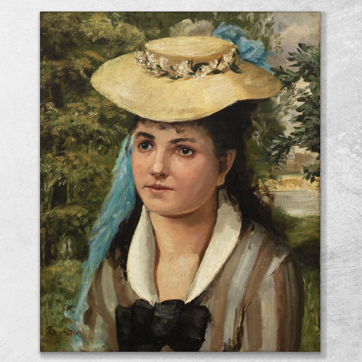 Lise In A Straw Hat Pierre-Auguste Renoir par577 canvas print 