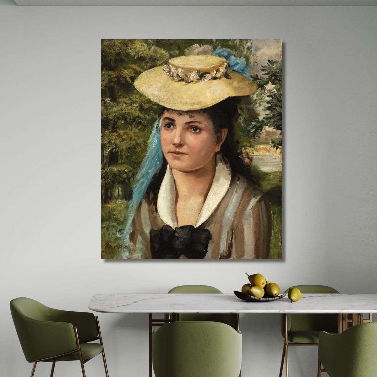 Lise In A Straw Hat Pierre-Auguste Renoir par577 canvas print 