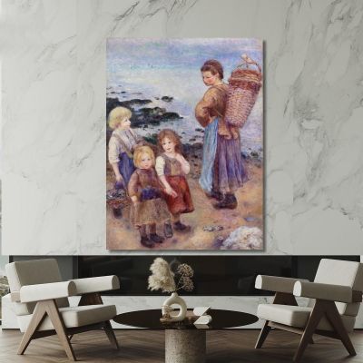 Mussel-Fishers At Berneval Pierre-Auguste Renoir par580 canvas print 