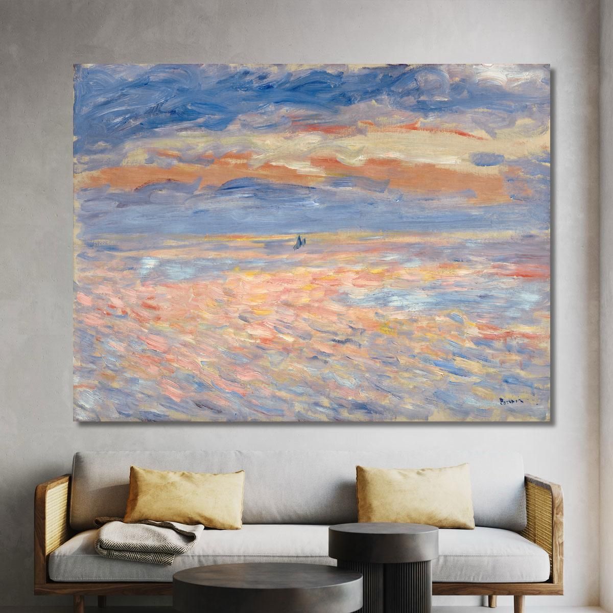 Sunset Pierre-Auguste Renoir par592 canvas print 