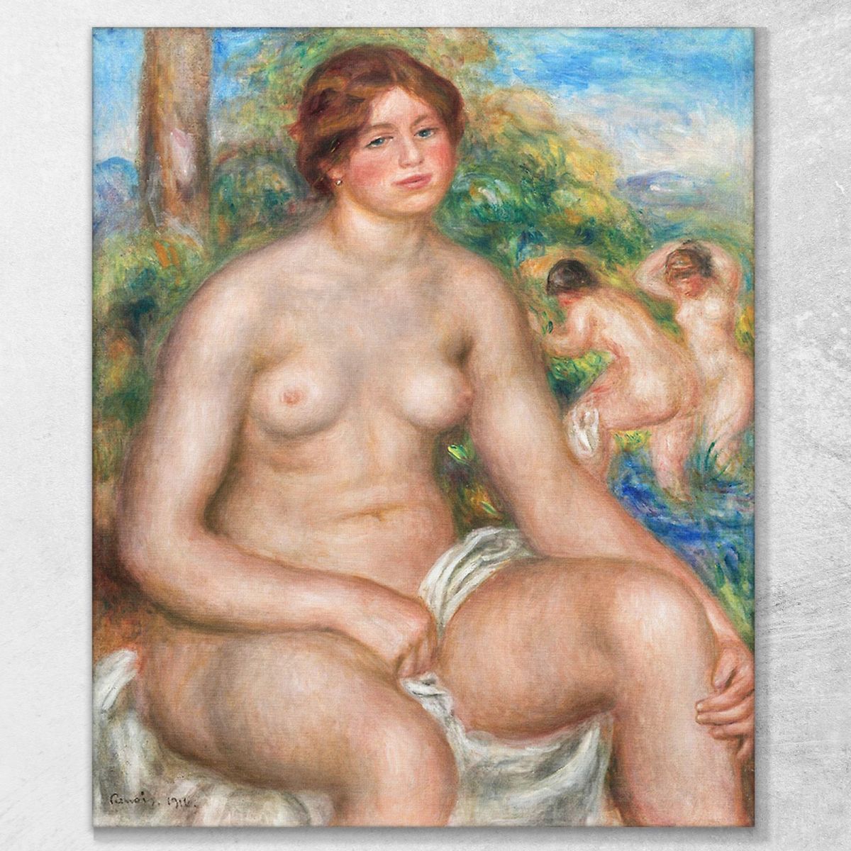 Seated Bather Pierre-Auguste Renoir par603 canvas print 