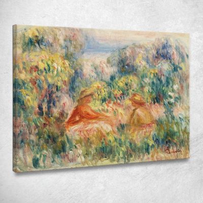 Two Women In A Landscape Pierre-Auguste Renoir par608 canvas print 