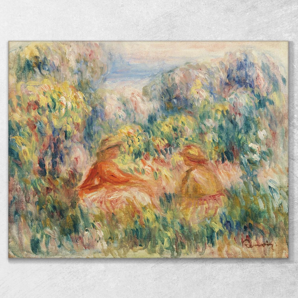 Two Women In A Landscape Pierre-Auguste Renoir par608 canvas print 