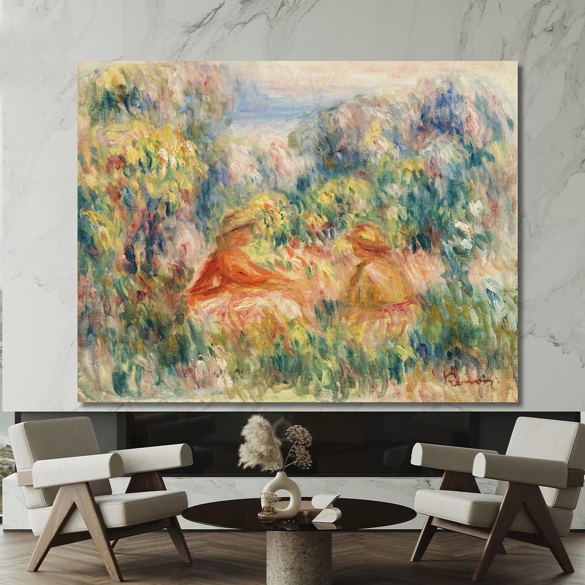 Two Women In A Landscape Pierre-Auguste Renoir par608 canvas print 