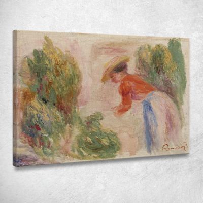 Woman Gathering Flowers Pierre-Auguste Renoir par612 canvas print 