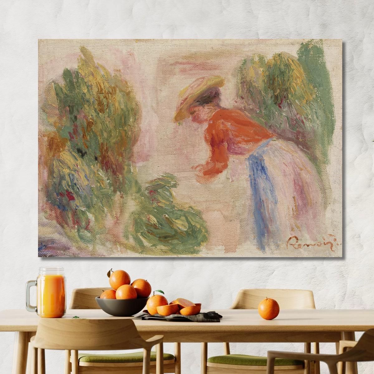 Woman Gathering Flowers Pierre-Auguste Renoir par612 canvas print 