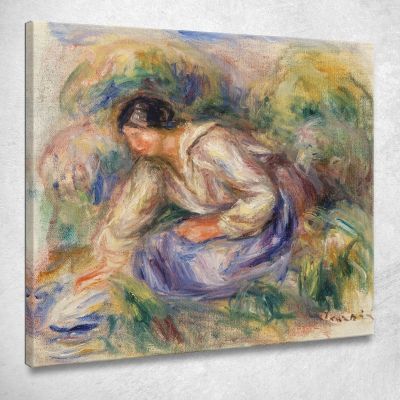 Woman In Blue Skirt Pierre-Auguste Renoir par613 canvas print 