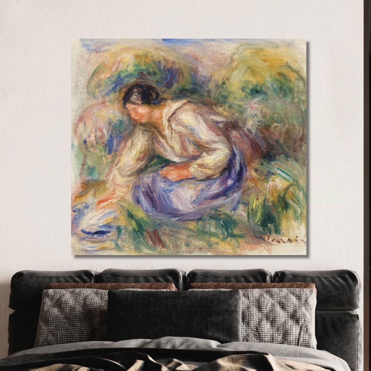 Woman In Blue Skirt Pierre-Auguste Renoir par613 canvas print 