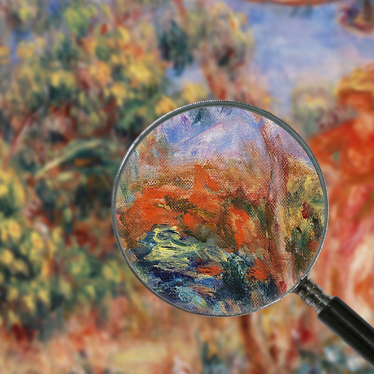 Woman In Red In A Landscape Pierre-Auguste Renoir par614 canvas print