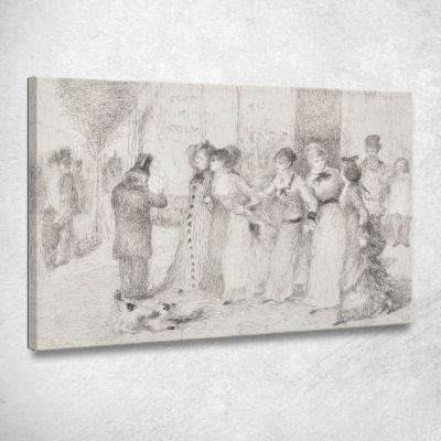 Workers Daughters On The Outer Boulevard Illustration For Emile Zolas Pierre-Auguste Renoir par619 canvas print 