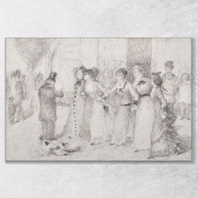 Workers Daughters On The Outer Boulevard Illustration For Emile Zolas Pierre-Auguste Renoir par619 canvas print 