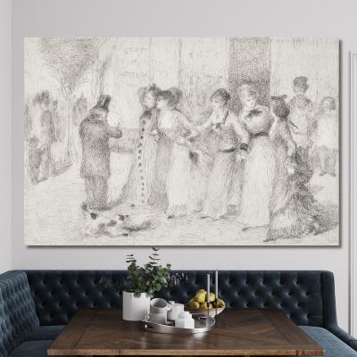 Workers Daughters On The Outer Boulevard Illustration For Emile Zolas Pierre-Auguste Renoir par619 canvas print 