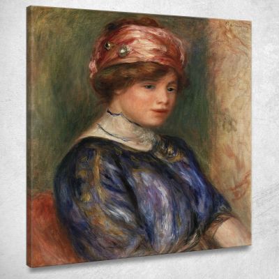 Young Woman In Blue Bust Pierre-Auguste Renoir par622 canvas print 