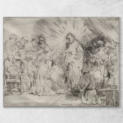 Christ Appearing To The Apostles Rembrandt van Rijn rvr36 canvas print 