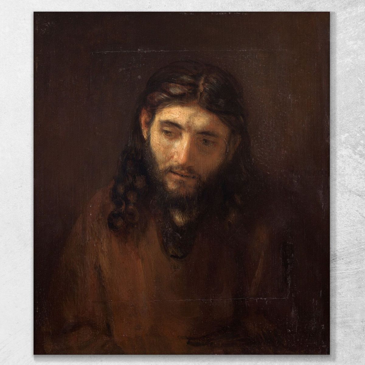 Head Of Christ Rembrandt van Rijn rvr60 canvas print 